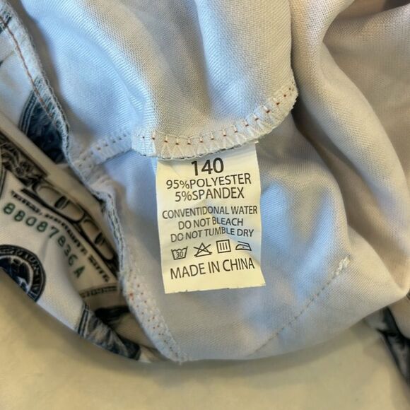 Kids' 100 Dollar Bill Print Long Sleeve Round Neck Pullover Hoodie Fits Large 10 - Picture 5 of 7